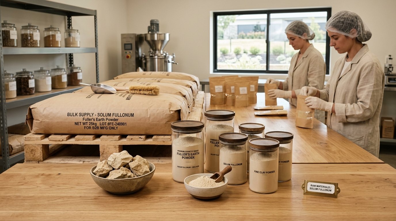 Cosmetic Grade Fuller's Earth Powder Solum Fullonum Bulk Sourcing